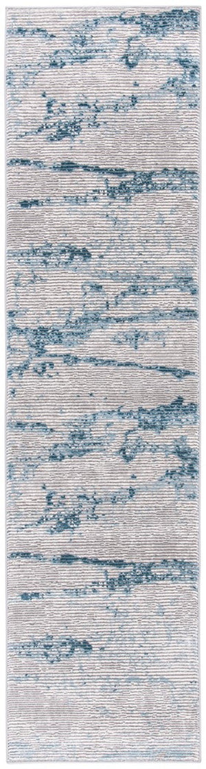 Meadow 500 Meadow 560 Contemporary Power Loomed 75% Polypropylene + 25% Polyester Rug Light Grey / Blue