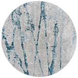 Meadow 500 Meadow 560 Contemporary Power Loomed 75% Polypropylene + 25% Polyester Rug Light Grey / Blue