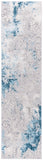Meadow 500 Meadow 573 Contemporary Power Loomed 75% Polypropylene + 25% Polyester Rug Light Grey / Blue