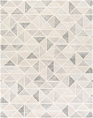 Melody MDY-2004 Modern Wool Rug MDY2004-810 Black, Charcoal, Medium Gray, Camel, Cream 100% Wool 8' x 10'