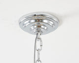 Bethel Chrome Chandelier in Steel & Crystal