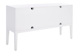 Safavieh Riya 3 Door 2 Shelf Sideboard  White Wood MED5005A
