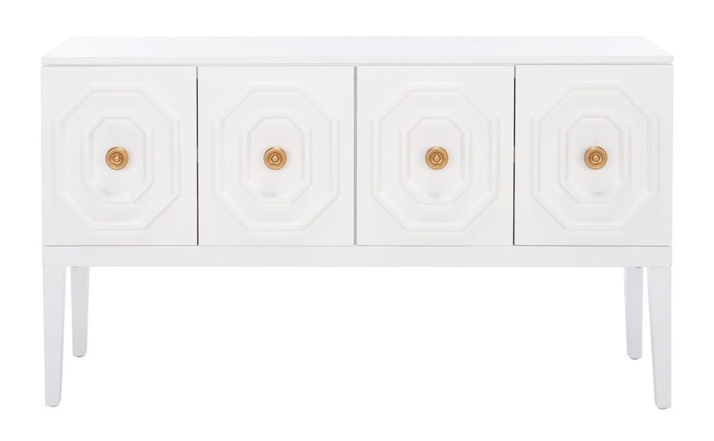 Safavieh Riya 3 Door 2 Shelf Sideboard  White Wood MED5005A