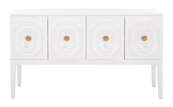 Safavieh Riya 3 Door 2 Shelf Sideboard  White Wood MED5005A