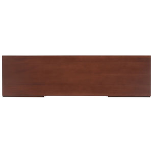 Zadie Coastal Chic Rattan Media Stand with Elegant Storage Shelves for Consoles and Decor