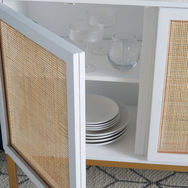 Safavieh Zadie 2 Shelf Rattan Sideboard MED5010B
