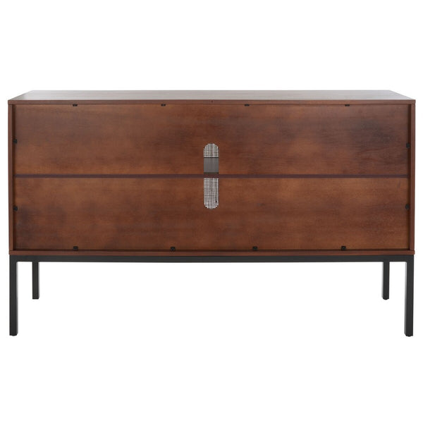 Safavieh Zadie 2 Shelf Rattan Sideboard Walnut / Natural MED5010F