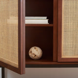 Safavieh Zadie 2 Shelf Rattan Sideboard Walnut / Natural MED5010F