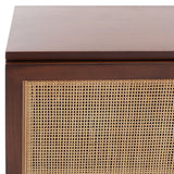 Safavieh Zadie 2 Shelf Rattan Sideboard Walnut / Natural MED5010F