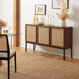 Safavieh Zadie 2 Shelf Rattan Sideboard Walnut / Natural MED5010F