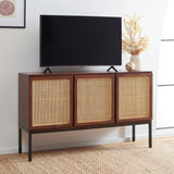 Safavieh Zadie 2 Shelf Rattan Sideboard Walnut / Natural MED5010F