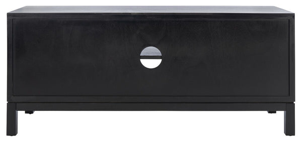 Magnolia 2 Door 2 Shelf Media Stand Black  Wood MED5702B