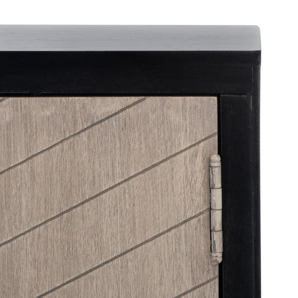 Magnolia 2 Door 2 Shelf Media Stand Black  Wood MED5702B