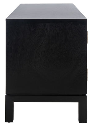 Magnolia 2 Door 2 Shelf Media Stand Black  Wood MED5702B