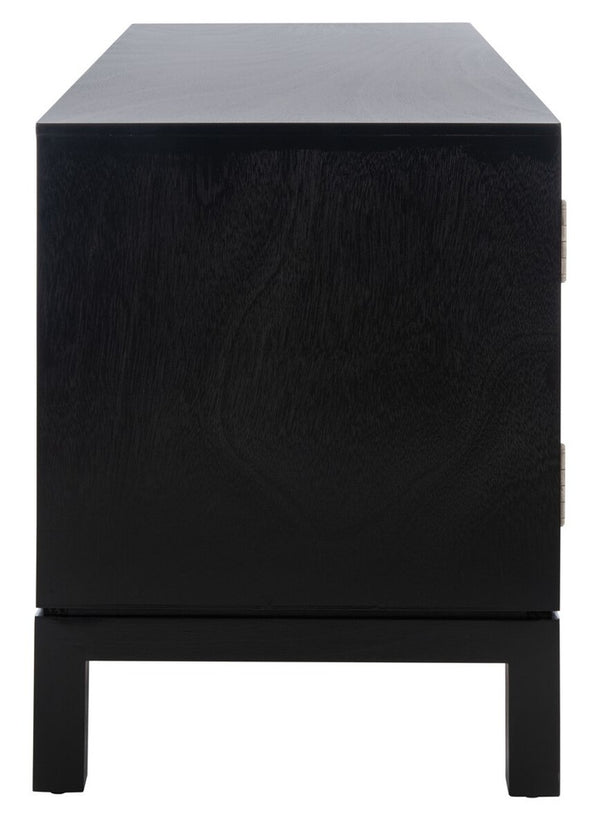 Magnolia 2 Door 2 Shelf Media Stand Black  Wood MED5702B