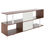 Safavieh Jarrett Large Media Stand Walnut / White  MED9300B