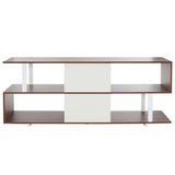 Safavieh Jarrett Large Media Stand Walnut / White  MED9300B