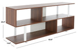 Safavieh Jarrett Large Media Stand Walnut / White  MED9300B