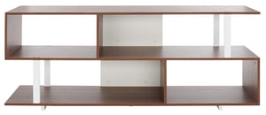Safavieh Jarrett Large Media Stand Walnut / White  MED9300B