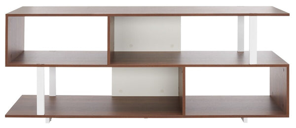 Safavieh Jarrett Large Media Stand Walnut / White  MED9300B