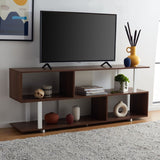 Safavieh Jarrett Large Media Stand Walnut / White  MED9300B