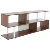 Safavieh Jarrett Large Media Stand Walnut / White  MED9300B