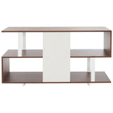 Safavieh Jarrett Small Media Stand  Walnut / White  MED9301B