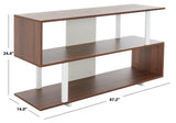 Safavieh Jarrett Small Media Stand  Walnut / White  MED9301B