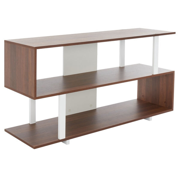 Safavieh Jarrett Small Media Stand  Walnut / White  MED9301B