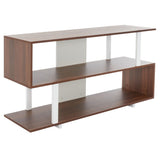 Safavieh Jarrett Small Media Stand  Walnut / White  MED9301B