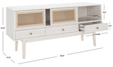 Safavieh Ceu 3 Drawer 1 Shelf Media Stand White MED9606C-2BX
