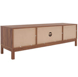 Safavieh Galio 2 Door 2 Shelf Media Stand Walnut / Gold MED9612A