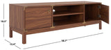 Safavieh Galio 2 Door 2 Shelf Media Stand Walnut / Gold MED9612A