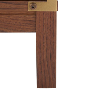 Safavieh Galio 2 Door 2 Shelf Media Stand Walnut / Gold MED9612A