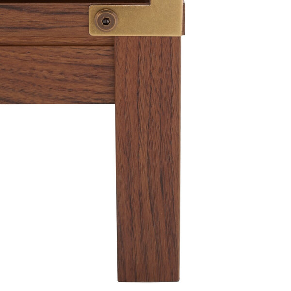 Safavieh Galio 2 Door 2 Shelf Media Stand Walnut / Gold MED9612A