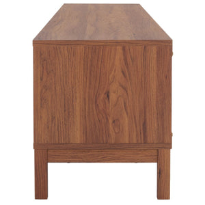 Safavieh Galio 2 Door 2 Shelf Media Stand Walnut / Gold MED9612A