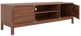 Safavieh Galio 2 Door 2 Shelf Media Stand Walnut / Gold MED9612A