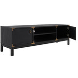 Safavieh Galio 2 Door 2 Shelf Media Stand Black / Gold MED9612B