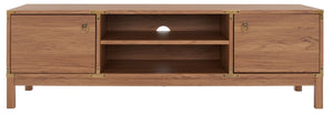 Safavieh Galio 2 Door 2 Shelf Media Stand Oak / Gold MED9612D