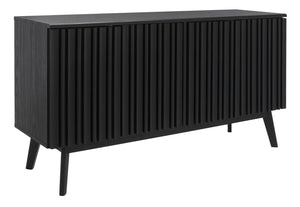 Helena Media Stand: Mid-Century Design with Carved Details to Elevate Your Entertainment Space Elegantly