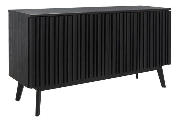 Helena Media Stand: Mid-Century Design with Carved Details to Elevate Your Entertainment Space Elegantly