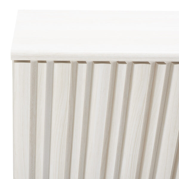 Helena Media Stand: Mid-Century Design with Carved Details to Elevate Your Entertainment Space Elegantly