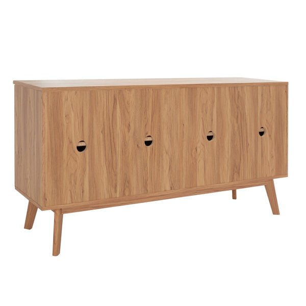 Helena Media Stand: Mid-Century Design with Carved Details to Elevate Your Entertainment Space Elegantly