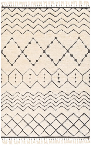 Meknes MEK-1002 Global NZ Wool Rug MEK1002-81012 Cream, Charcoal 100% NZ Wool 8'10" x 12'