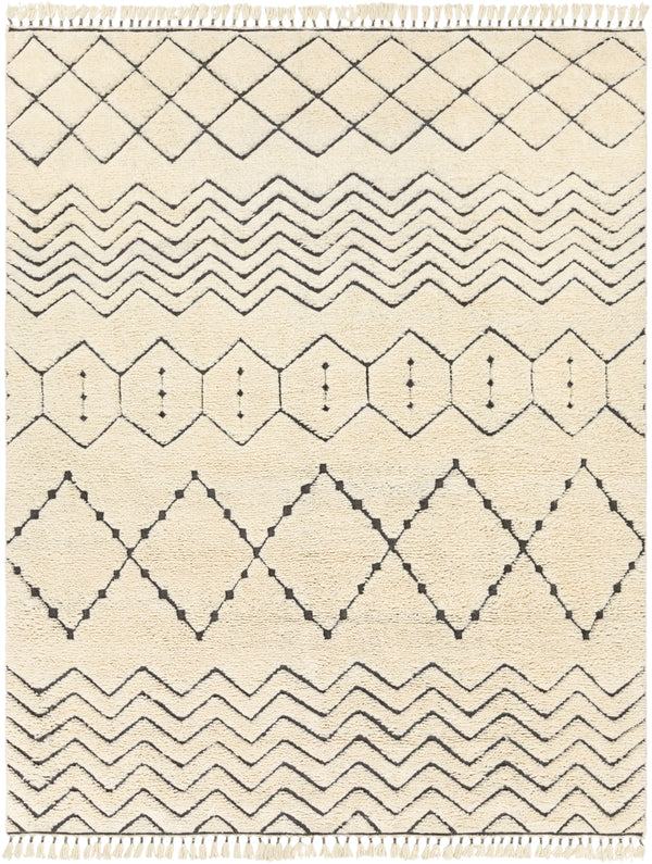 Meknes MEK-1002 Global NZ Wool Rug MEK1002-810 Cream, Charcoal 100% NZ Wool 8' x 10'