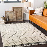 Meknes MEK-1002 Global NZ Wool Rug MEK1002-81012 Cream, Charcoal 100% NZ Wool 8'10" x 12'