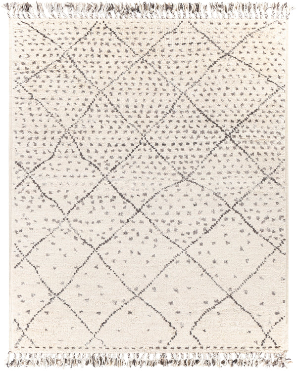 Meknes MEK-1004 Global NZ Wool Rug MEK1004-810 Cream, Charcoal, Medium Gray 100% NZ Wool 8' x 10'