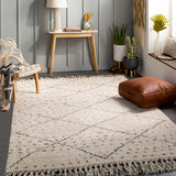 Meknes MEK-1004 Global NZ Wool Rug MEK1004-81012 Cream, Charcoal, Medium Gray 100% NZ Wool 8'10" x 12'