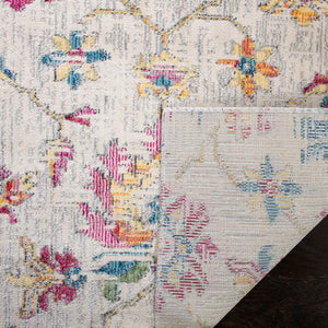 Merlot 100 Merlot 107  Power Loomed 65% Polypropylene, 28% Cotton, 7% Polyester Rug Cream / Multi