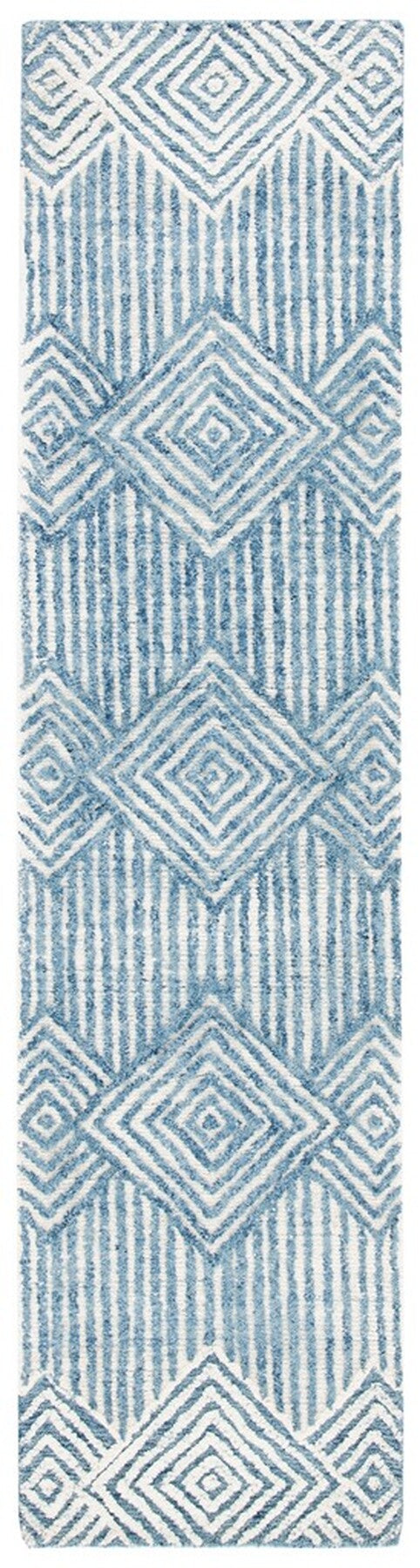 Safavieh Metro 401 Handtufted 100% Wool Rug Blue / Ivory MET401M-3